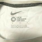 Nike T-Shirt Womens Logo Mix White Graphic Long Sleeve Slim Fit Casual Sporty Photo 1