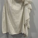 Mac Duggal  10800 One Shoulder Sequined Ruffle Mini Dress Size: 2 NWT Photo 4