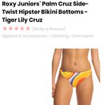 Roxy  NWT Palm Cruz bralette bikini top + side twist hipser bikini bottoms S Photo 6