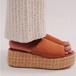 Free People HARBOR RAFFIA FLATFORM SANDALS Size 10 Photo 1