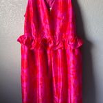 Kate Spade X Target pink red floral nwt ruffle detail dress Photo 1