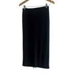 Alice + Olivia Air Maxi Skirt Size 8 Black Front Slit Minimalist Gothic Photo 1