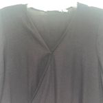 Soft Surroundings  Black Patterned Jumpsuit with Cut out Sleeves & Pom Pom Trim Photo 3