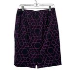 J.Crew  The Pencil Skirt Geometric Print Cotton Blend Zip Closure Size 6 Business Photo 1