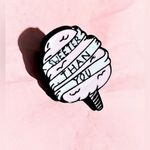 “Sweeter Than You” Cotton Candy Enamel Pin Pink Photo 1