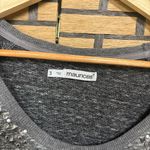 Maurice's  Gray Sweatshirt With‎ Studded Shoulders Size 3 Photo 7
