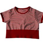Offline by Aerie Red/White Striped Seamless Crop Top Women's Top Sz Medium 72 Photo 0