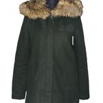 ZARA Trafaluc Faux Fur Collar Coat Photo 0