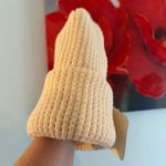 Source Unknown Vtg NEW THICK Ribbed Cream Ivory Beanie Ski Hat Cuff Thermal Knit Double Layer Photo 2