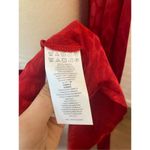 Michael Kors Satin Red Cheetah Print 3/4 Sleeve Surplice V-Neck Wrapped Midi Dre Photo 12