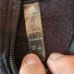 Adidas  black full zip cropped jacket size womens medium Photo 3