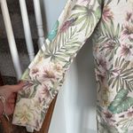 Farm Rio  Green and Cream Floral oversized sweater Top Photo 3