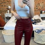 ZARA Red Leather Pants Photo 0