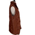 Marc New York Marc Brown Rust New York Faux Fur Full Zip Up Vest NWT Size Medium Photo 5