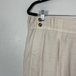 American Eagle American Eagle Woman's 16 Linen Blend High Rise Pleated Front Flowy Pants Photo 2