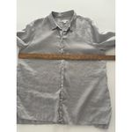 J. Jill Love Linen Essential Shirt Size L Gray Lightweight Lagenlook Coastal Size L Photo 7