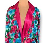Victoria's Secret Vintage Victoria Secret Gold Label Pink Blue Floral Long Robe Sleep Size M/L Photo 2