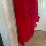 Amanda Uprichard  Anessa Gown strapless midi dress high low hem size medium Photo 5