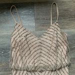 Adrianna Papell  Beige Sleeveless Blouson Beaded Gown 2 Photo 3