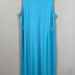 J. Jill Sleeveless Flowy Maxi Dress Women's Medium Petite MP Blue Coastal Beach Size undefined Photo 2