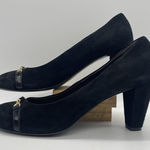 AGL Attilio Giusti Leombruni Womens 40 (US 9.5) Pumps Heels Black Suede Horsebit Photo 0