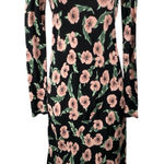 ZARA  Multicolor Floral Print Crew Neck Long Sleeve Midi Maxi A-line Dress Sz 28 Photo 0