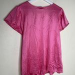 Vanity Fair  Vintage Bright Pink Pajama Top Nylon Bed Jacket Size Large Photo 8