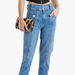 Derek Lam 10 Crosby Genna Cropped Gathered Linen Blend Top Black Womens Size 6 Photo 0