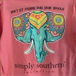 Simply Southern Pink Elephant Tee Size Medium Photo 2