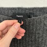 Theory Nimbus Wool Ribbed Cocoon Sweater Dress in Light Charcoal - Size L Photo 4