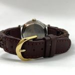 Advance ladies Quartz analog date watch 28mm two tone brown leather w/battery Photo 3