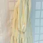 Draper James NWT cream and gold puff sleeve tiered dress size medium Photo 7