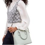 Kate Spade Cow Leather Sylvia Dome Satchel Bag Lt Pistachio Classic Office City Photo 1