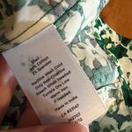 Talbots  Flower Faux Wrap Zip Shirt Top Green White Floral NWOT Size 10 Photo 5