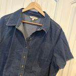 st. john's bay St. John’s Bay Denim Short Sleeve Button Down Shirt Size 2X Photo 2