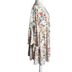 Umgee Floral Boho Long Sleeve V Neck Babydoll Dress Sz Large Cold Shoulder Photo 3