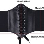 NEW Black Faux Leather Lace Photo 13