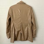 Joie  Boyfriend Oversized Vegan Leather 2 Button Blazer Coat Jacket M Photo 5