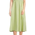 O.P.T. River Pleated Midi Dress in Sage Green Size L Photo 0