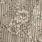 ZARA Black White Striped Floral Lace Overlay Top Womens Size Medium Photo 8