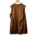 Chico's Brown Faux-Suede Draped Vest Women's Size Medium 8 Photo 7