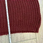 Ruby Moon  Maroon Knit Criss Cross Front Sweater Size Medium Photo 7