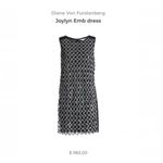 Diane Von Furstenberg DVF  Joylyn Embellished Sequin Shift Dress Black/Silver Siz Photo 13