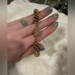 Jackie Kennedy Camrose Kross Swarovski Crystal Egg Gold Tone Bracelet Photo 7