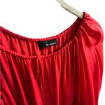 The Kooples Red Silk Drawstring Neck Keyhole Dress Originally $470.00 Photo 3