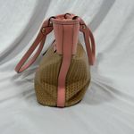 Dooney & Bourke Beacon Weave Coral Pink Zip Tote Purse Bag Photo 3