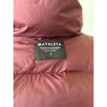Athleta Downtown Burgundy Red Down Filled Zip Up Puffer Jacket Photo 7