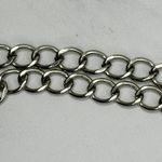 Womens Silver Tone Rhinestone Chain Link Belt Y2K Style Medium/Large (M/L) ✨ Photo 10