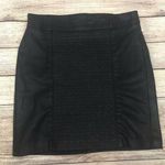 ZARA Trafaluc Faux Vegan Leather Quilted Mini Skirt Black Size M Photo 0