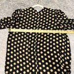 DR2 for Daniel Rainn Black and Tan/Gold Polka Dot Women's Top Size M Photo 2